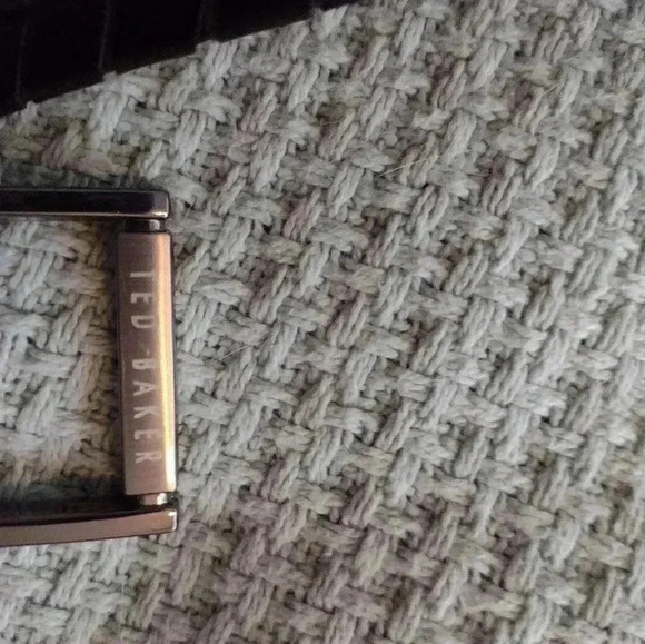 NWT Ted Baker London Chocolate Wicker Leather S/M Woven Leather Hip Belt - Picture 3 of 7